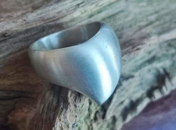 Ring Silber 925 Kralle ergonomisch geschmiedet Ringgröße 52