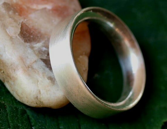 Schlichter Designer Ring Silber 925 massiv matt innen bombiert Größe 69