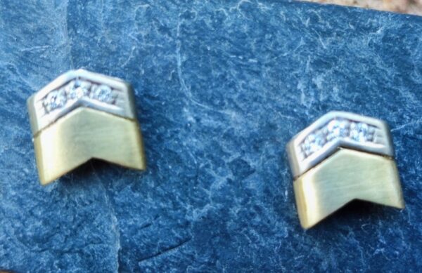 Unikat Ohrstecker Gold 750 Weissgold 750 Brillant