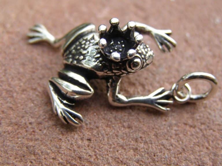 MATERIA Ring Frosch Auf Lotusblatt Silber 925 Matt Rhodiniert | Materia